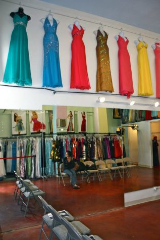 California and Main is a popular place to buy formal dresses for high school dances. Credit: Eva Morales/The Foothill Dragon Press.